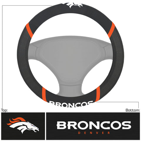 Denver Broncos Deluxe Steering Wheel Cover