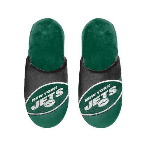 New York Jets 1 Dozen Colorblock Big Logo Slippers