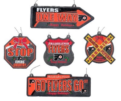 Philadelphia Flyers 5pc Metal Sign Ornament