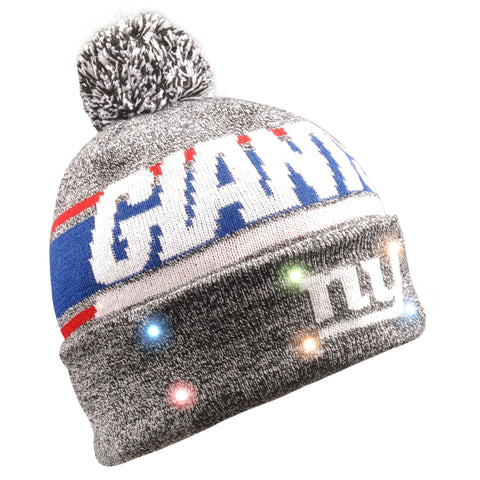 New York Giants Gray Stripe Beanie