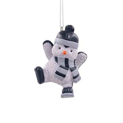 Las Vegas Raiders Penguin Snowboarding Ornament