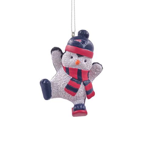 New England Patriots Penguin Snowboarding Ornament