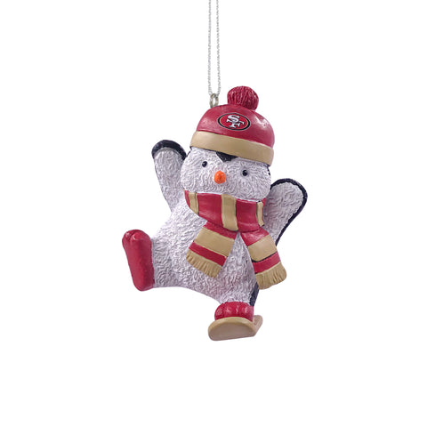 San Francisco 49ers Penguin Snowboarding Ornament