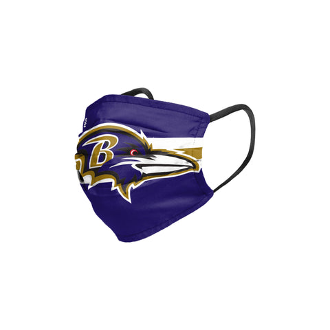 Baltimore Ravens Stripe Big Logo Pleated Face Cover Mask