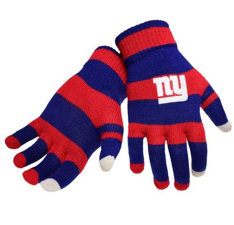 New York Giants Stripe Knit Texting Glove
