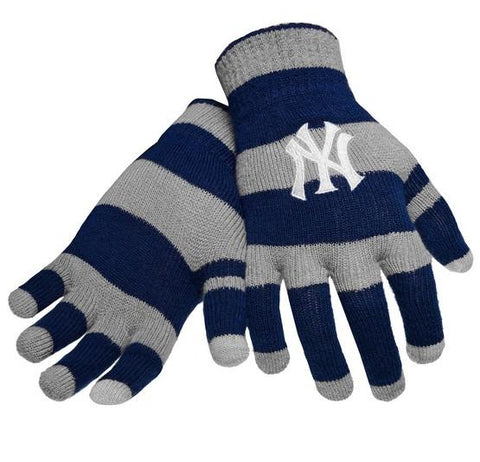 New York Yankees Stripe Knit Texting Glove