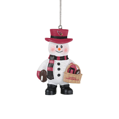 Arizona Cardinals Snowman Basket Ornament