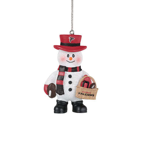 Atlanta Falcons Snowman Basket Ornament