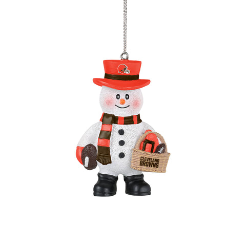 Cleveland Browns Snowman Basket Ornament