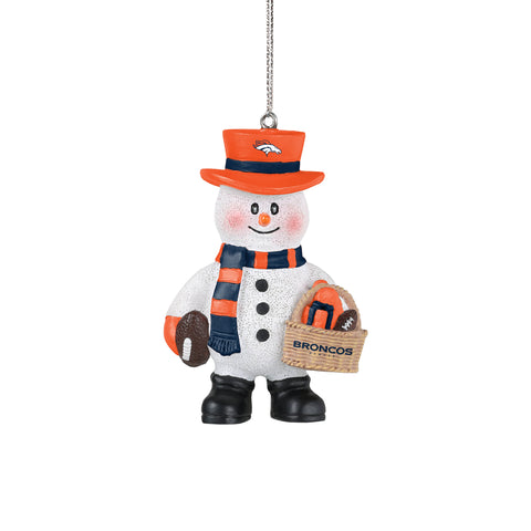 Denver Broncos Snowman Basket Ornament