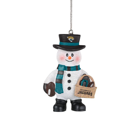 Jacksonville Jaguars Snowman Basket Ornament