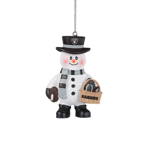 Las Vegas Raiders Snowman Basket Ornament