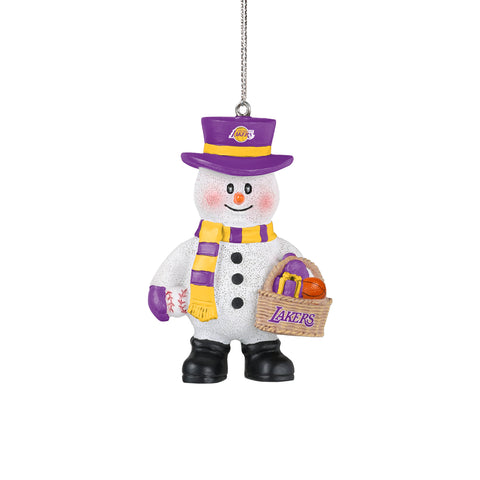 Los Angeles Lakers Snowman Basket Ornament