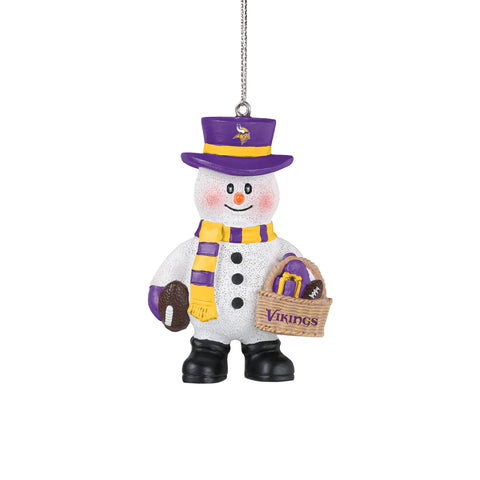 Minnesota Vikings Snowman Basket Ornament