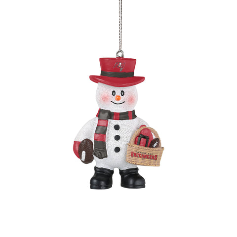 Tampa Bay Buccaneers Snowman Basket Ornament
