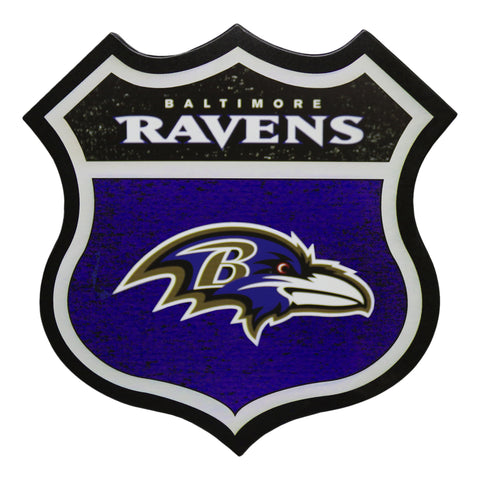 Baltimore Ravens 13" Vintage Metal Wall Sign