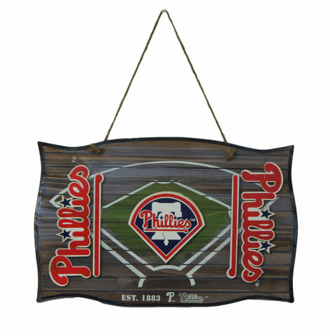 Philadelphia Phillies Wood Field Door Sign