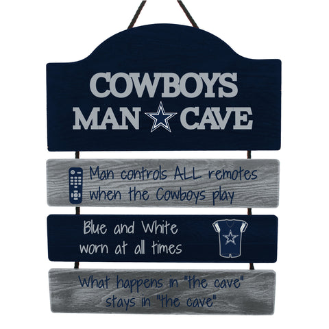 Dallas Cowboys Wooden Man Cave Sign