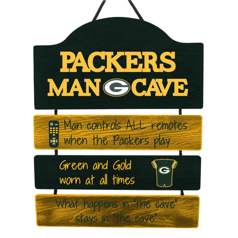 Green Bay Packers Wooden Man Cave Sign