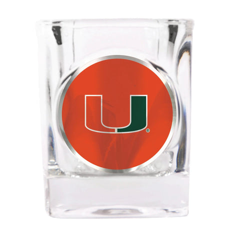 Miami Hurricanes Square Shot Glass