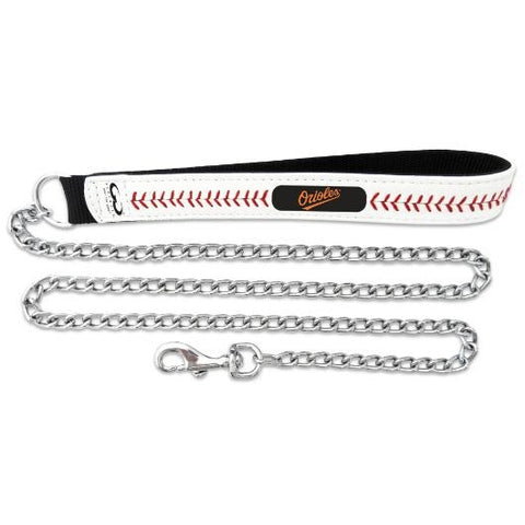 Baltimore Orioles Leather Chain Leash