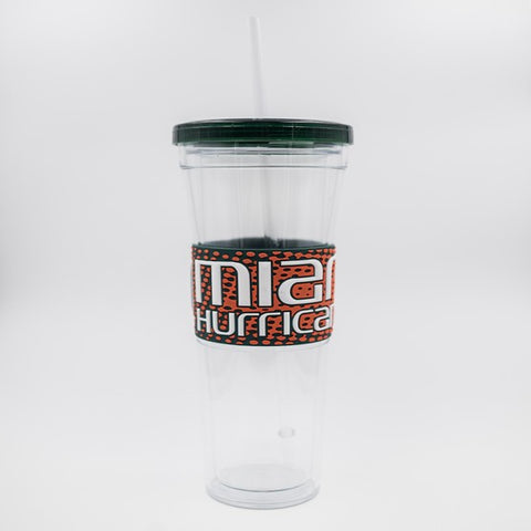 Miami Hurricanes 24oz PVC Wrap Sip N Go