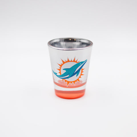 Miami Dolphins 2oz Mirrored Chrome Shot