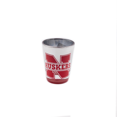 Nebraska Cornhuskers 2oz Mirrored Chrome Shot