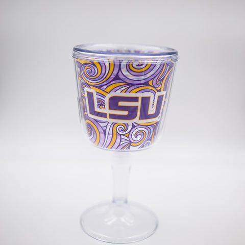 LSU Tigers Acrylic Wine Glass
