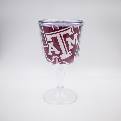Texas A&M Aggies Acrylic Wine Glass