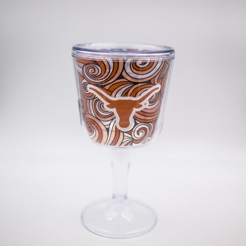 Texas Longhorns Acrylic Wine Glass