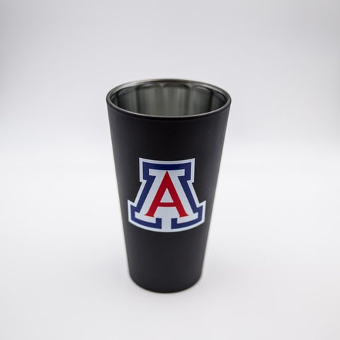 Arizona Wildcats Black Matte/Chrome Pint