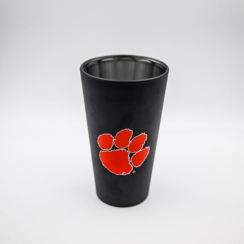 Clemson Tigers Black Matte/Chrome Pint