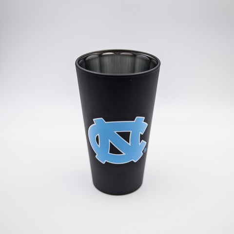 North Carolina Tar Heels Black Matte/Chrome Pint