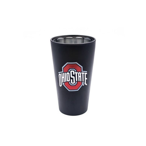 Ohio State Buckeyes Black Matte/Chrome Pint