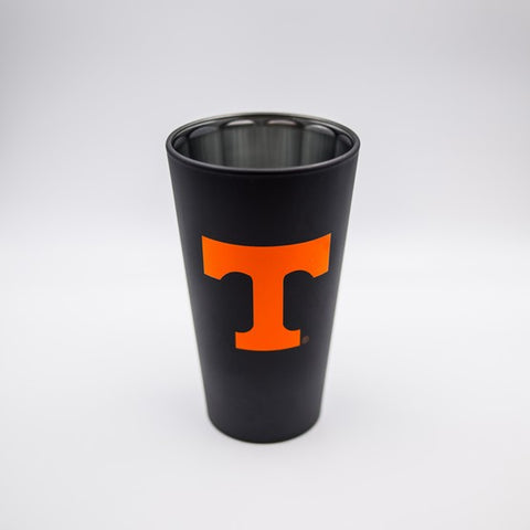 Tennessee Volunteers Black Matte/Chrome Pint