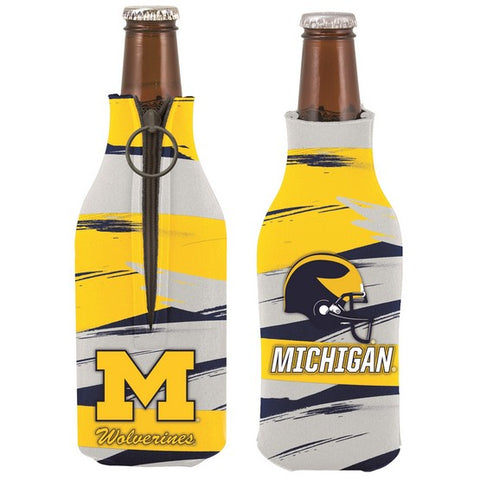Michigan Wolverines PaintBrush Bottle Coolie