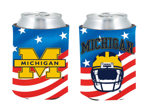 Michigan Wolverines Patriotic Pocket Coolie