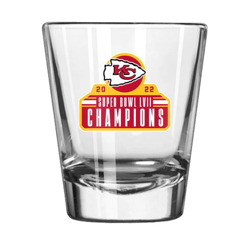 Kansas City Chiefs Super Bowl LVII Champions Logo 2oz Shot Glass