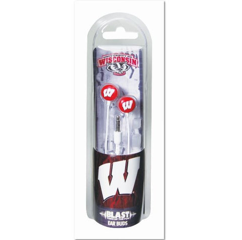 Wisconsin Badgers Team Logo Earphones