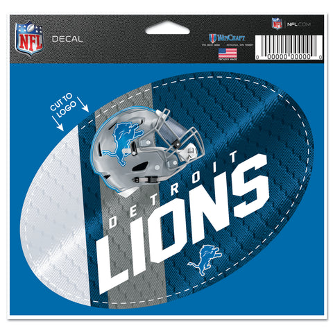 Detroit Lions 5.75" x 5.5" Oval Decal