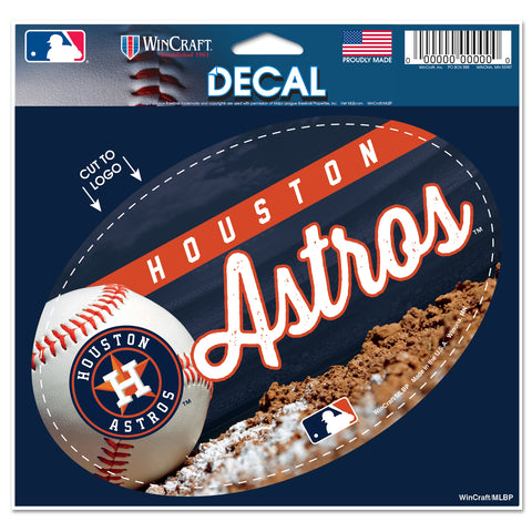 Houston Astros 5.75" x 5.5" Oval Decal