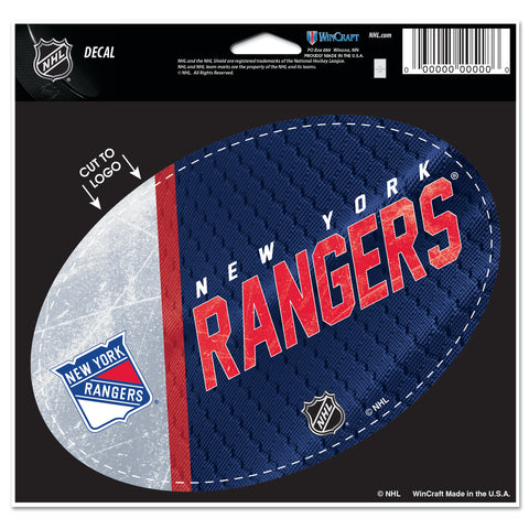 New York Rangers 5.75" x 5.5" Oval Decal