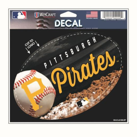 Pittsburgh Pirates 5.75" x 5.5" Oval Decal