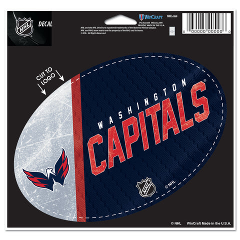 Washington Capitals 5.75" x 5.5" Oval Decal