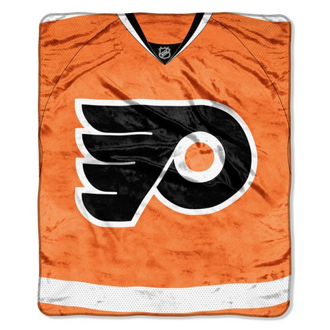 Philadelphia Flyers 50" x 60" Jersey Royal Plush Throw Blanket