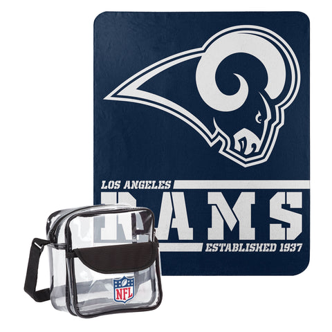Los Angeles Rams Dream Team Tote with 50" x 60" Fleece Throw Blanket