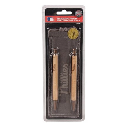 Philadelphia Phillies Wooden Pens with Pouch