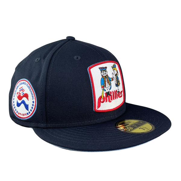 Philadelphia Phillies Retro Philadelphia Phillies Coop Navy with Sky Blue  UV/Sweatband Bicentennial Sidepatch 5950 Hat – Fan Treasures