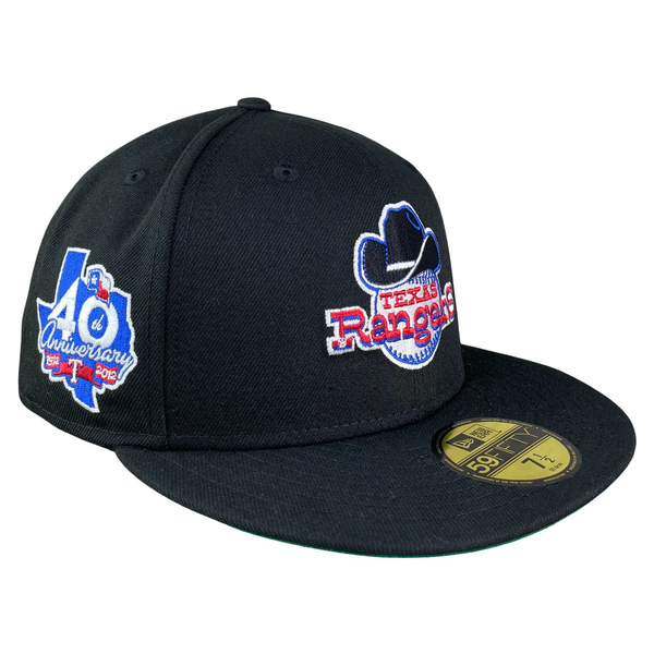 New Era White Texas Rangers 40th Anniversary Side Patch 59FIFTY Fitted Hat